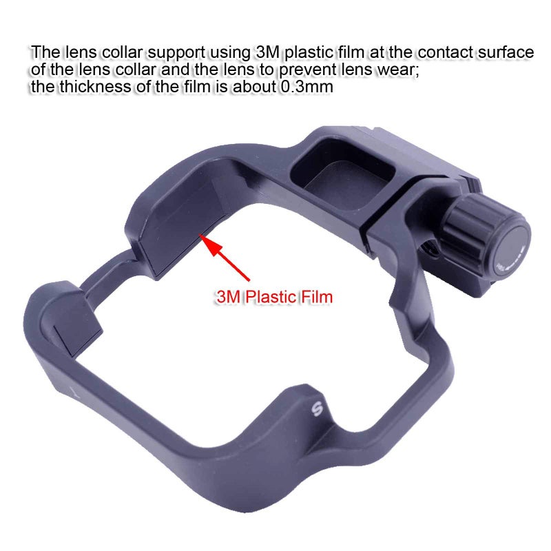 iShoot Lens Collar Support Bracket, CNC Tripod Mount Ring for Nikon PC-E Micro NIKKOR 85mm f/2.8D Tilt-Shift Lens, Built-in Arca-Swiss Type 46mm Quick Release Plate for Arca Fit Tripod Ball Head - Image 3